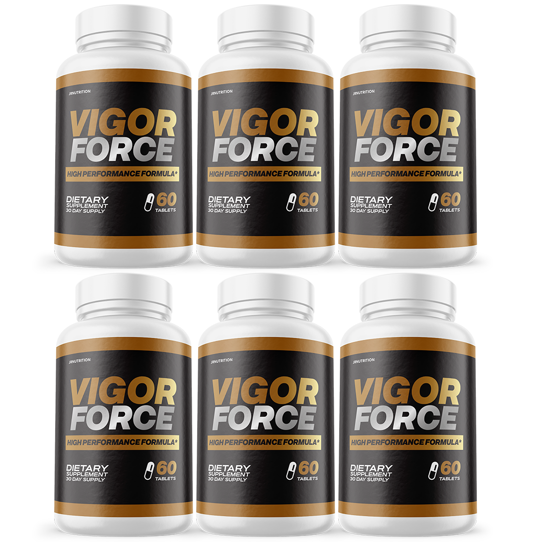 Vigor Force Male Supplement, Vigor Tablets to Boost Vitality & Energy- 6 Bottles